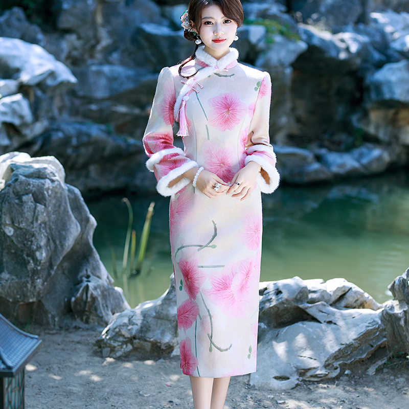 2025年新款加绒加厚旗袍