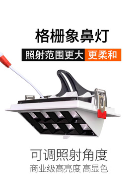 大象头灯Led洗墙聚光灯嵌入式吸顶灯Cob家用可调角度防眩射灯商店