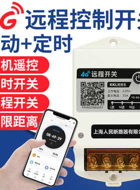 上海人民4G远程控制开关手机智能无线遥控水泵路灯定时控制器220V