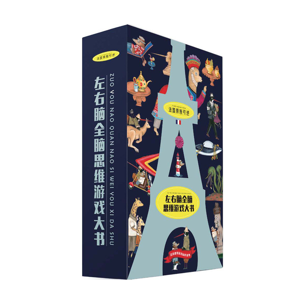 法国原版引进左右脑全脑思维游戏大书（礼盒装）3-4-5-6周岁儿童智力开发图画游戏书逻辑思维专注力训练启蒙 江西美术出版社