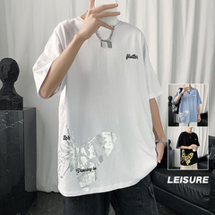 Hong Kong style short sleeve t-shirt men's casual wear