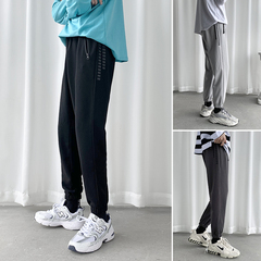 秋冬季港風休閒褲男女中性九分運動褲子情侶衛褲
