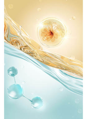 XB11C4D模型OC渲染美妆3D立体细胞场景海报美妆美业分子背景