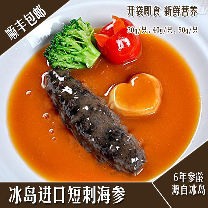 只起包邮顺丰5冰岛即食海参新鲜深海捕捞高营养短刺刺参单只装
