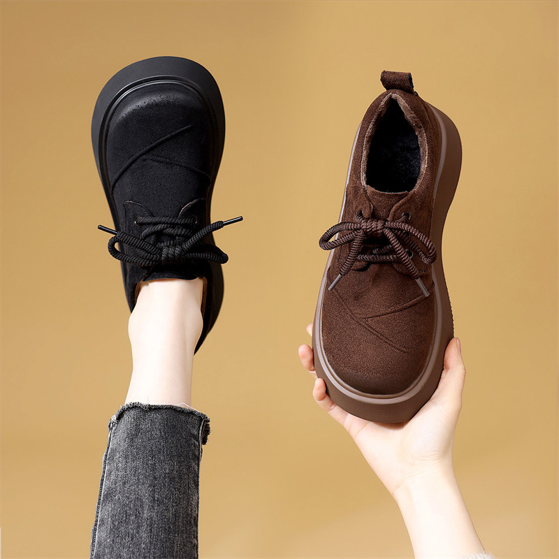 英伦风厚底乐福鞋女2026春季新款系带圆头百搭增高单鞋软底勃肯鞋,女鞋,乐福鞋（豆豆鞋）,淘宝优惠券,粉丝福利购,淘宝优惠卷