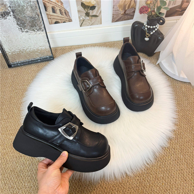 英伦风皮带扣乐福鞋女2026春季新款增高时尚百搭圆头休闲秀气单鞋,女鞋,乐福鞋（豆豆鞋）,淘宝优惠券,粉丝福利购,淘宝优惠卷