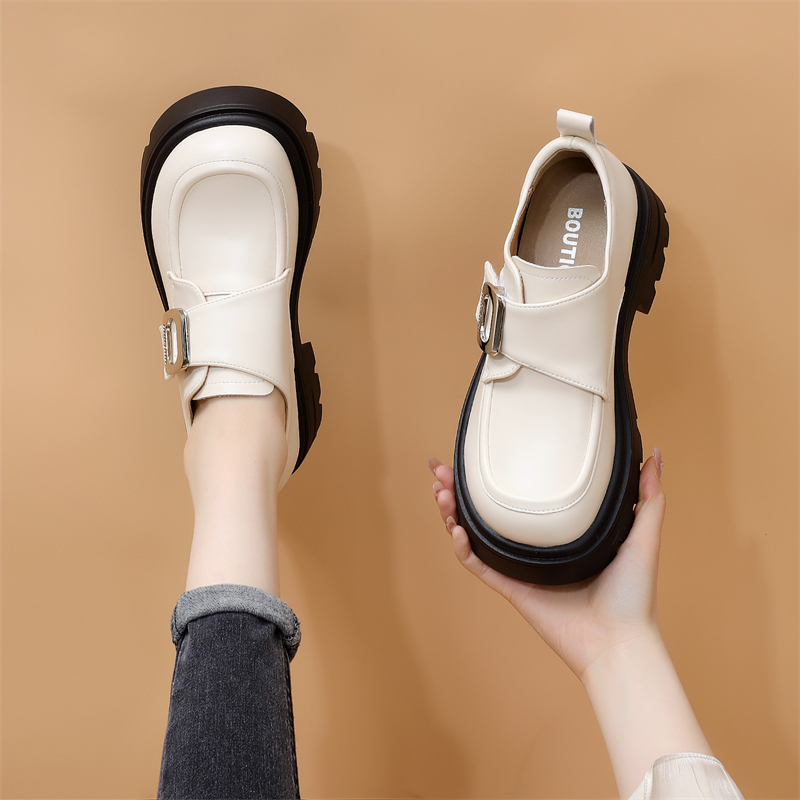 白色单鞋玛丽珍鞋2025新款英伦风