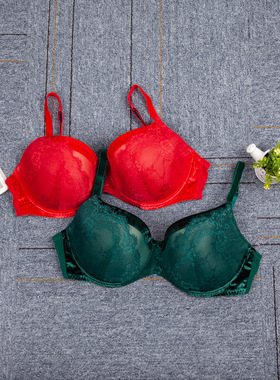 欧美奢华金丝绒薄模杯外贸内衣大码文胸聚拢胖MM（70-95ABCDEF）