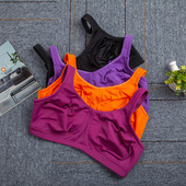 全罩杯200斤85 欧美舒适无钢圈宽肩带超簿大码 文胸背心式 105CDEF