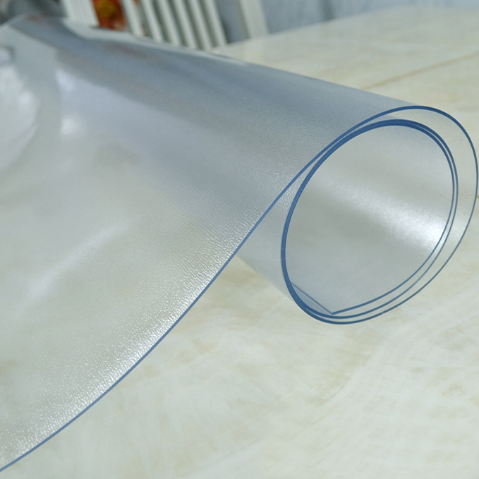 圆形磨砂龙塑塑料桌布简约水晶板