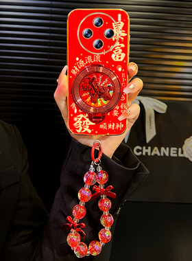 暴富马上有钱适用vivox100手机壳红色x90转转支架x80新年x70/x60本命年x30爆款x100pro防摔x23幻彩版