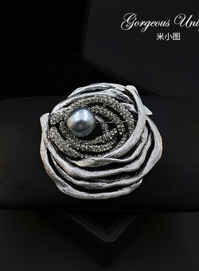 1377精致复古鸟巢鸟窝胸针高档奢华时尚气质金属胸花大衣外套配饰