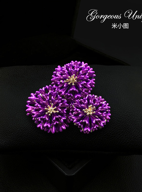 幽梦凝萃珐琅绣球花胸针
