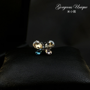 扣衣服固定领针 迷你防走光胸针胸花开衫 344 复古精致小蝴蝶扣针