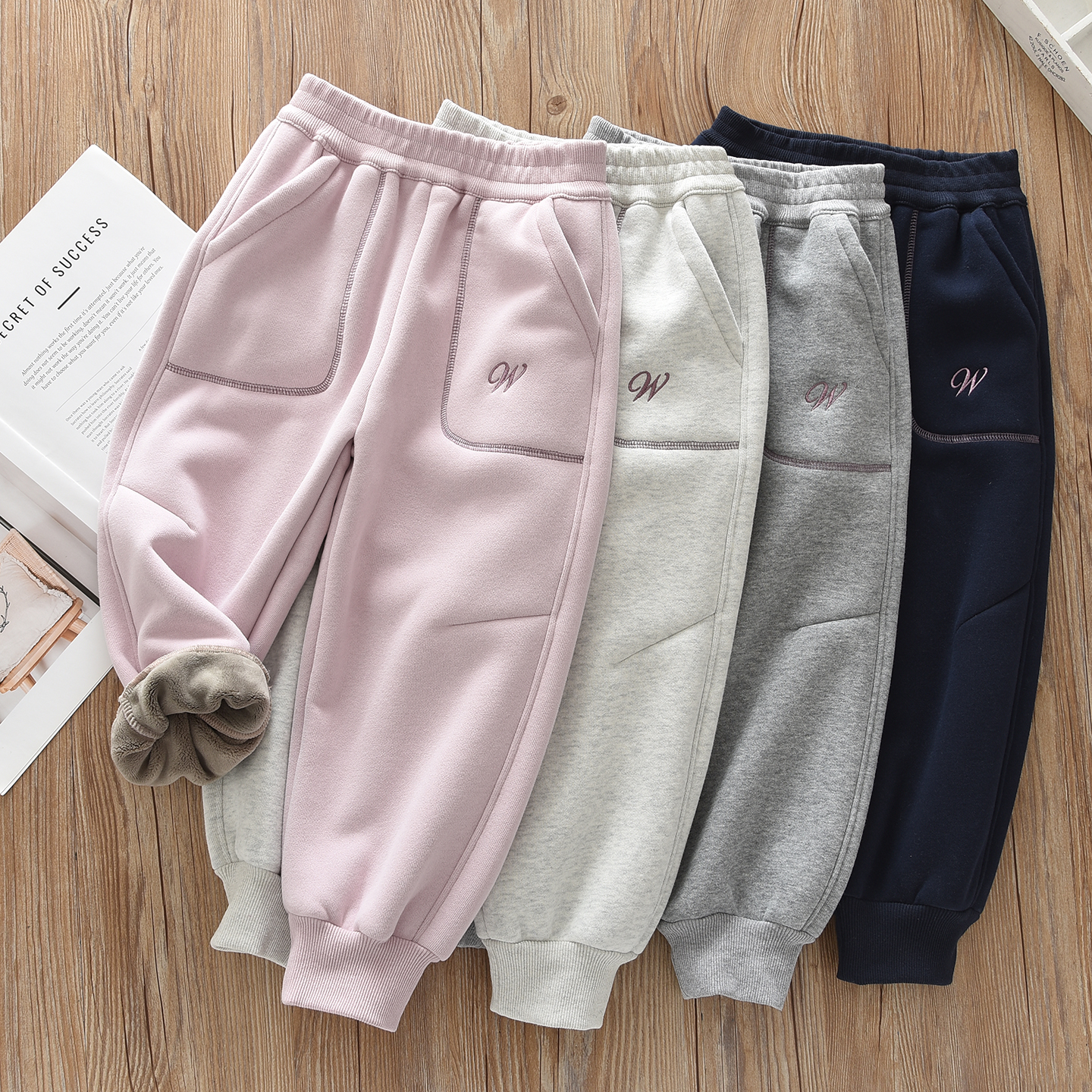 女童洋气保暖撸猫绒运动裤