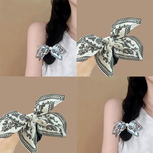 2025新款民族风发绳复古蝴蝶结发圈气质头绳女侧边麻花辫发饰头饰