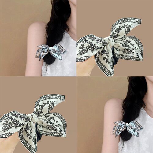 2025新款民族风发绳复古蝴蝶结发圈气质头绳女侧边麻花辫发饰头饰