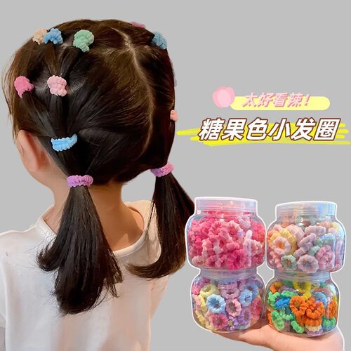 儿童2026新款螺纹发圈高弹力防滑橡皮筋小女孩扎头发皮筋头绳发饰