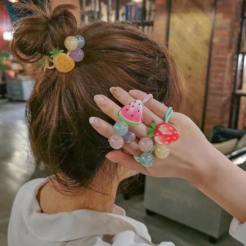 2025年新款儿童扎头发皮筋发圈水果头绳女童可爱发绳发饰橡皮筋女