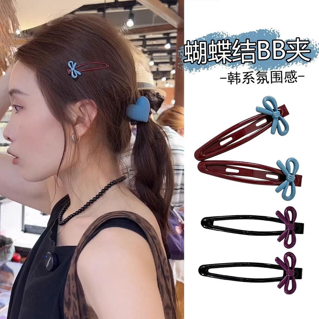 韩系气质蝴蝶结侧边夹女百搭高级感碎发刘海夹2026新款bb夹头饰