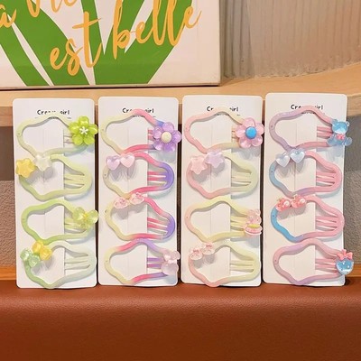 儿童云朵发夹女童后脑勺头发夹子头饰小女孩侧边碎发刘海bb夹发卡