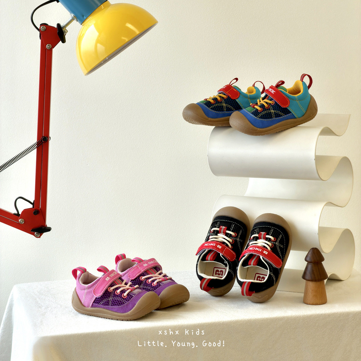 SHE IS EMMA春夏新款 韩版多巴胺男女童稳步鞋 防踢机能运动鞋