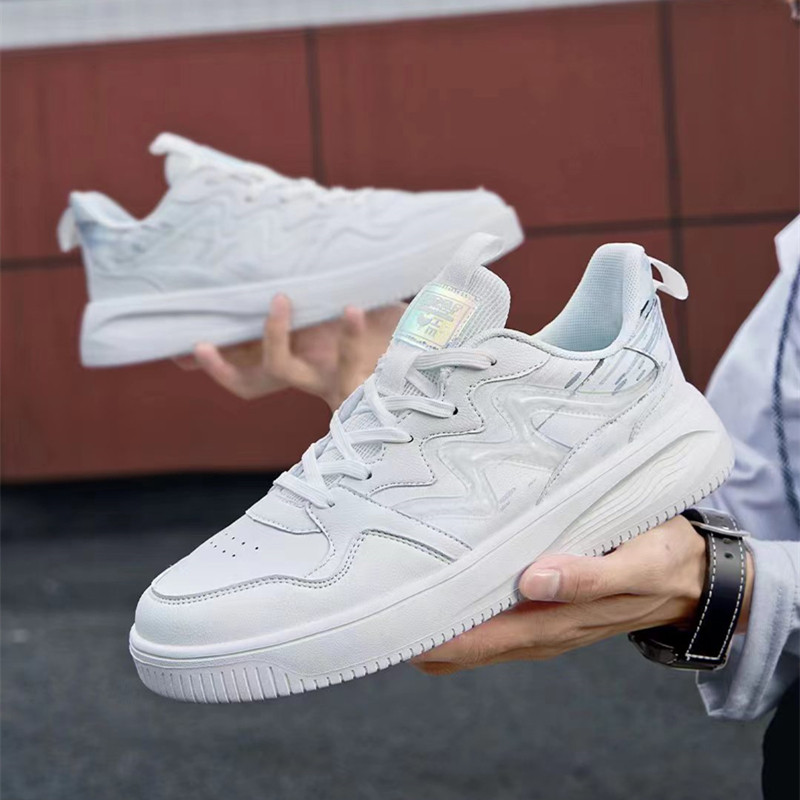 飙山狼小白鞋2023春季新款男女情侣防水革面滑板鞋mc81518,86196