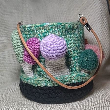 [嘎嘎成品]水桶包 手工钩织毛线包 水彩笔便携 森林蘑菇包包,服饰配件/皮带/帽子/围巾,DIY编织材料包,淘宝优惠券,粉丝福利购,淘宝优惠卷