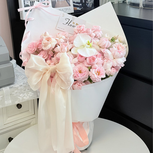 高级感仙子之吻玫瑰花束鲜花同城速递生日礼物母亲节520情人节花