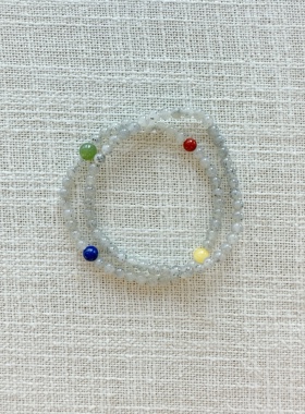 偶遇良人|原创设计天然和田玉青花点墨南红蜜蜡碧玉多宝手链套装