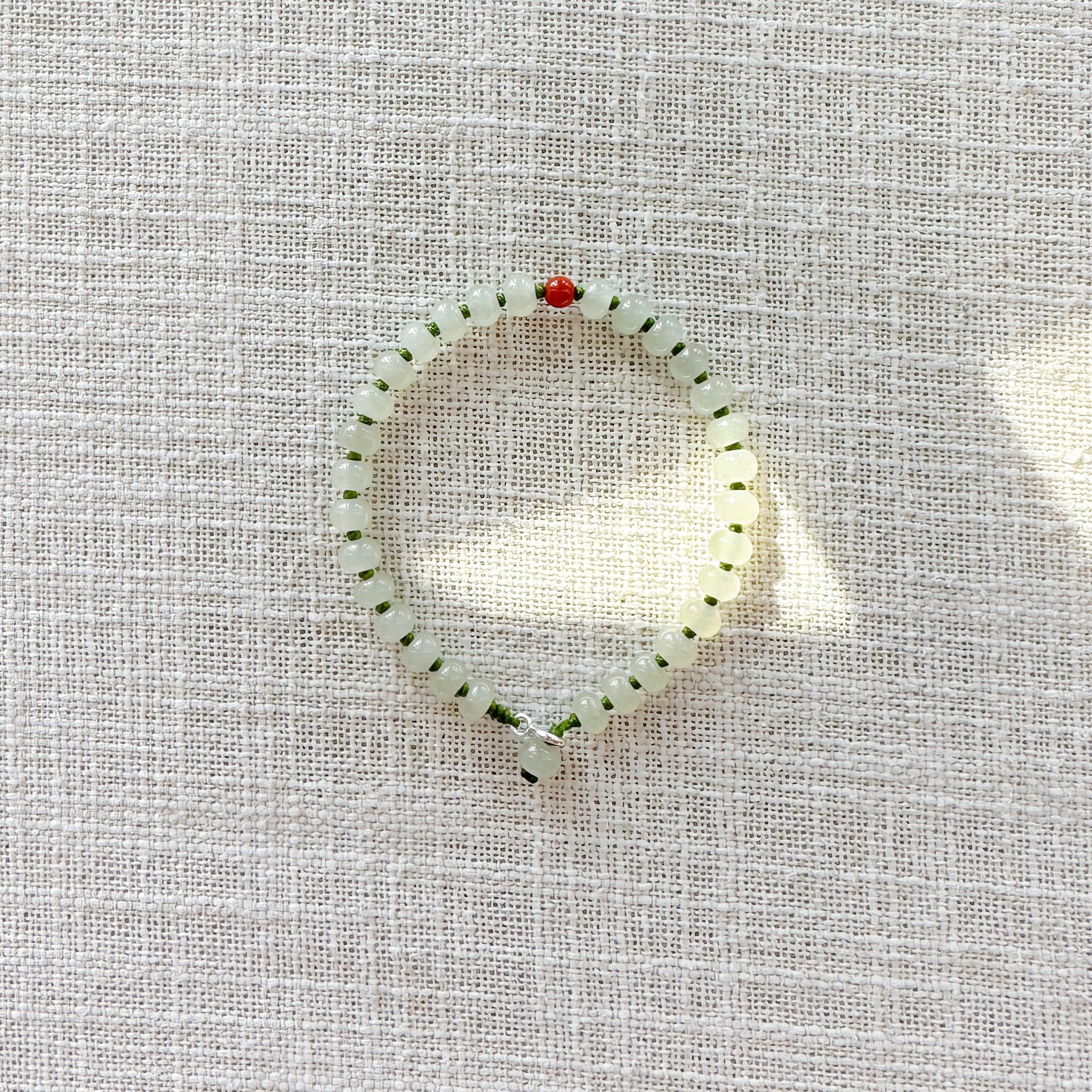 可以实现的梦想 | 天然和田玉南红玛瑙青金多宝925银翡翠质感手链