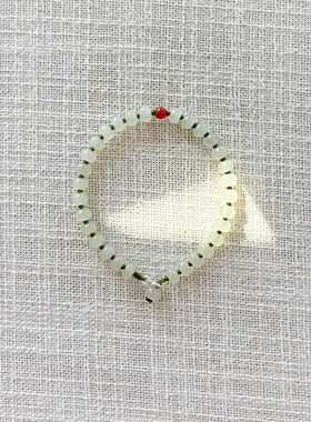 天然和田玉翡翠质感编织手链手绳