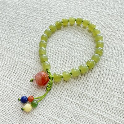 天然和田玉黄玉南红小鱼可爱手链