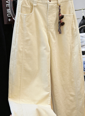 2025新款高级感独特别致灯芯绒休闲裤女秋冬版型超好的裤子哈伦裤