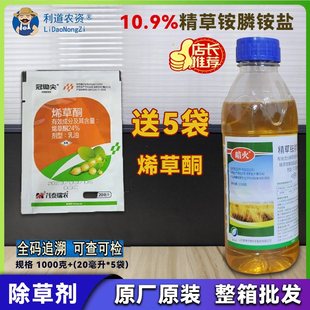 奥坤暗火精草铵膦铵盐正牌触杀灭生性除草剂内吸作用杂草茎叶喷雾