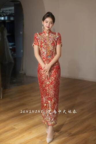 仙佳旎尔甜美婚礼旗袍减龄