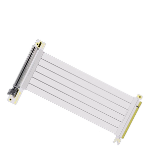 pcie3.0显卡加长线游戏显卡线扩展坞pcie4.0显卡延长线公对母全速无损竖装90度16X转接线适用于ATX机箱白色
