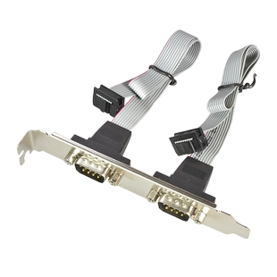 主板串口线9针DB9扩展 串口并口机箱档板线DB9 杜邦2.54MM间距串口排线 COM线 RS232串口机箱内置挡板线