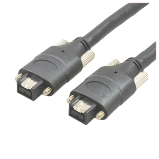 带螺丝Firewire 800火线1394B9P-9P工业相机CCD可固定1394B连接线带锁紧螺丝火线1394B采集线CD数据线1394B线