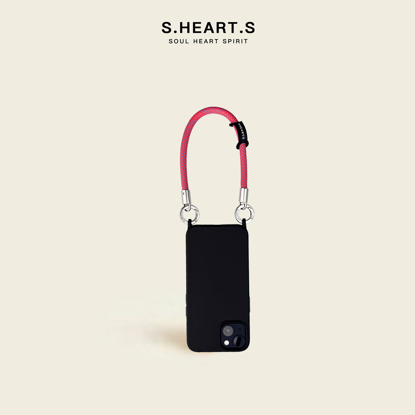 SHEARTS高级感多功能电话手提绳双环挂扣手机挂绳吊绳短款链百搭
