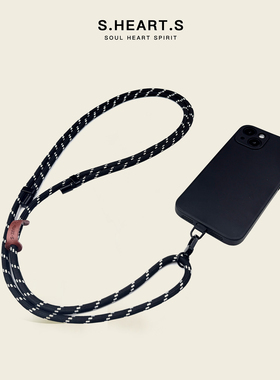 SHEARTS高级感可调节斜跨手机挂绳6MM防丢背带细小款挂脖电话绳子