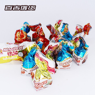 俄罗斯进口奶罐糖整颗榛仁夹心巧克力椰蓉年货糖果多种口味满包邮