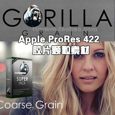 GORILLA GRAIN 35MM 16MM  Apple ProRes 422 胶片颗粒  高清素材