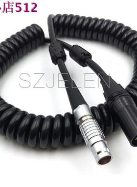 ARRI MINI 摄像机外置电池电源线，2B 8针转卡农三针公