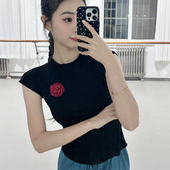 舞蹈服上衣学生集训形体古典中国舞服装 现代舞练功服夏季 立领无袖