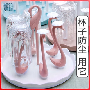 收纳盒杯架托盘家用客厅水杯架 玻璃杯子置物架沥水架倒挂放茶具