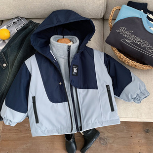 木野儿童棉服冬季新品男童韩版加厚三合一冲锋衣湖州织里童装