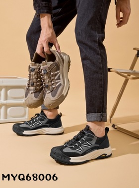 男鞋2025新款休闲运动鞋男透气户外登山鞋厚底百搭老爹鞋男68006