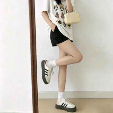 平底包头单鞋女2026一脚蹬休闲单鞋新款时尚懒人一脚蹬单鞋2-703
