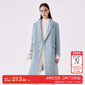 t区绫致Vero Moda风衣外套女24秋冬简约纯色廓形夹棉加厚大衣潮